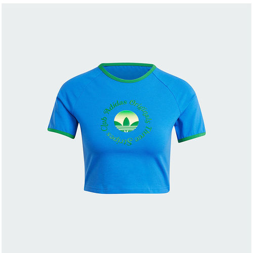 Adidas/阿迪达斯三叶草女士夏季时尚透气经典圆领短袖T恤 JG8057