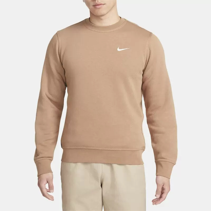 正品Nike/耐克上衣男子加绒保暖圆领套头运动休闲卫衣 916609-258