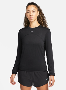 正品NIKE/耐克女子简约运动训练速干透气圆领跑步长袖T恤 FB4298