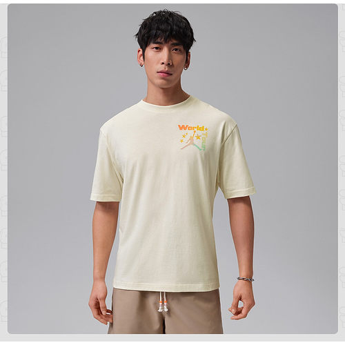 NIKE耐克男夏季Jordan图案印花宽松圆领运动T恤IF3156-110