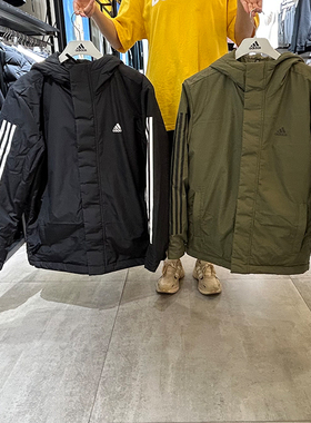 正品ADIDAS/阿迪达斯男子连帽外套防风保暖运动棉衣IP2535 IP2537
