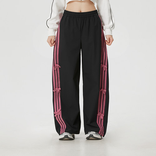 Adidas阿迪达斯官方运动2026春女梭织长裤 KR7598