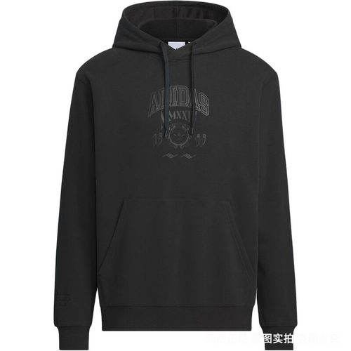 阿迪达斯adidas三叶草冬季男子印花运动休闲连帽卫衣套衫JW1963