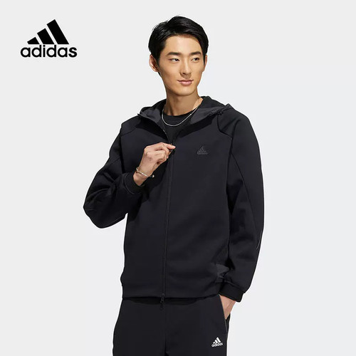 正品Adidas/阿迪达斯冬款男子休闲运动连帽夹克保暖外套 HY5835