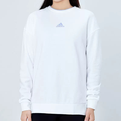 Adidas/阿迪达斯女子休闲运动圆领百搭宽松长袖卫衣套头衫H09743