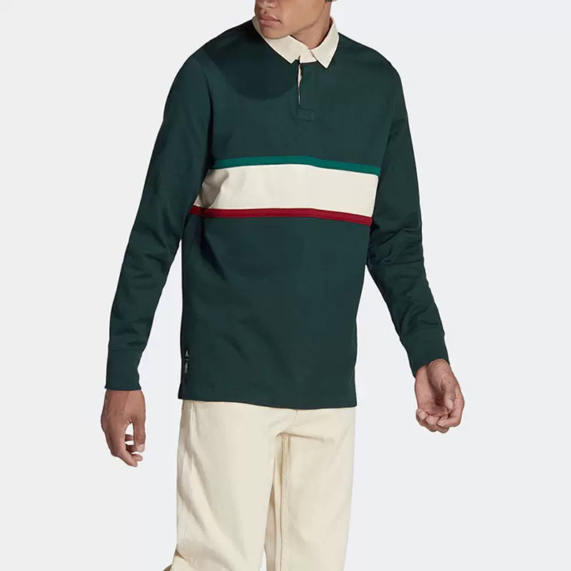 Adidas/正品阿迪达斯男子经典百搭休闲运动长袖POLO衫T恤 HF1442