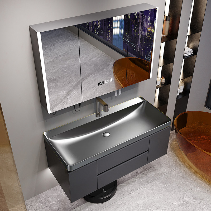 美伦艾特鎏金石一体台盆卫生间洗漱台洗手盆柜洗脸盆柜浴室柜组合,家装主材,浴室柜组合,淘宝优惠券,粉丝福利购,淘宝优惠卷