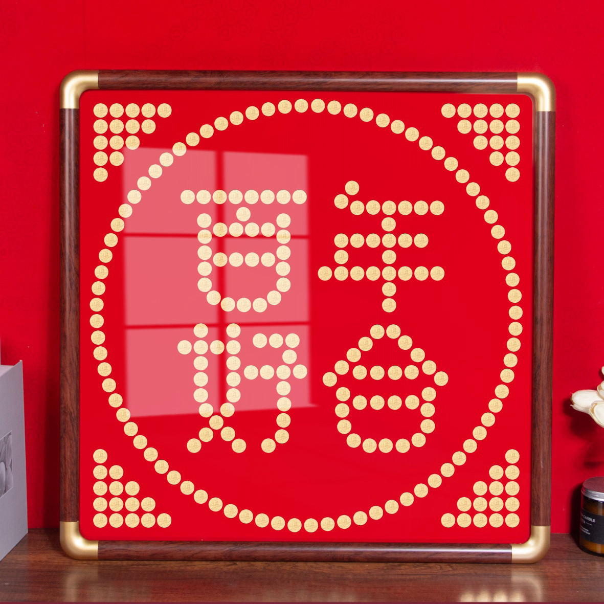 结婚礼物百年好合硬币装饰画框