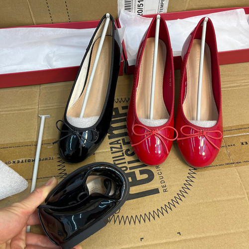 新品芭蕾鞋女~软漆皮牛筋底防滑透气舒适平底暴走春夏出游开车鞋