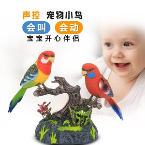 创意新奇儿童玩具3-6周岁7仿真会叫会动电动声控感应美丽小鸟鹦鹉