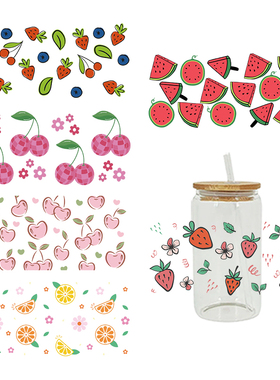 新款卡通印花热转印杯贴 logo图案 23cmX11cm现货批发D9791