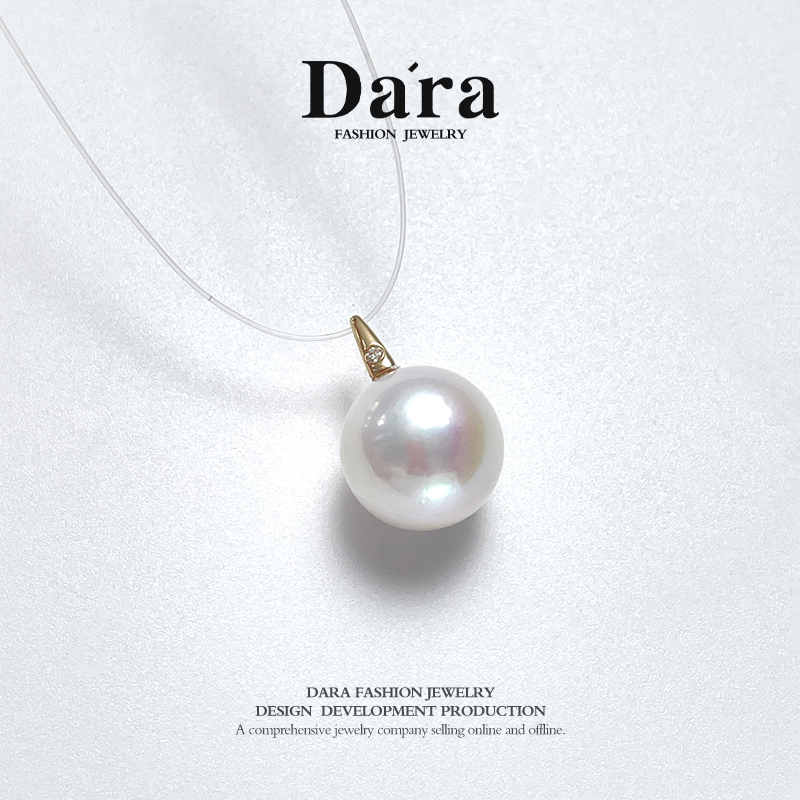 正圆淡水珍珠项链单颗吊坠