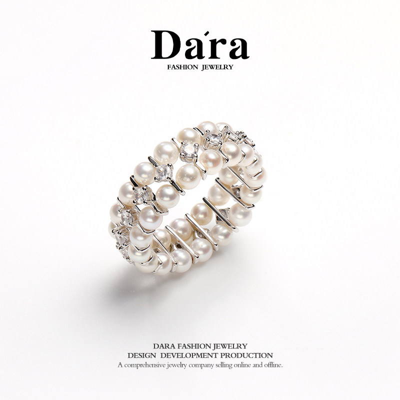 Dara/戴拉淡水小珍珠戒指女3-4mm弹力绳闭口轻奢INS风指环新款,珠宝/钻石/翡翠,手饰,淘宝优惠券,粉丝福利购,淘宝优惠卷