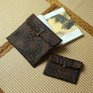 香云纱中式国潮手工布包壶承茶盘普洱茶饼经书布袋收纳包装礼品袋