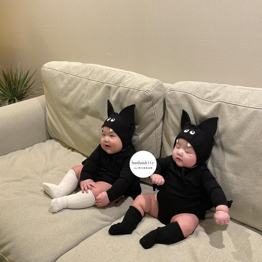 婴儿衣服宝宝万圣节蝙蝠侠连体衣