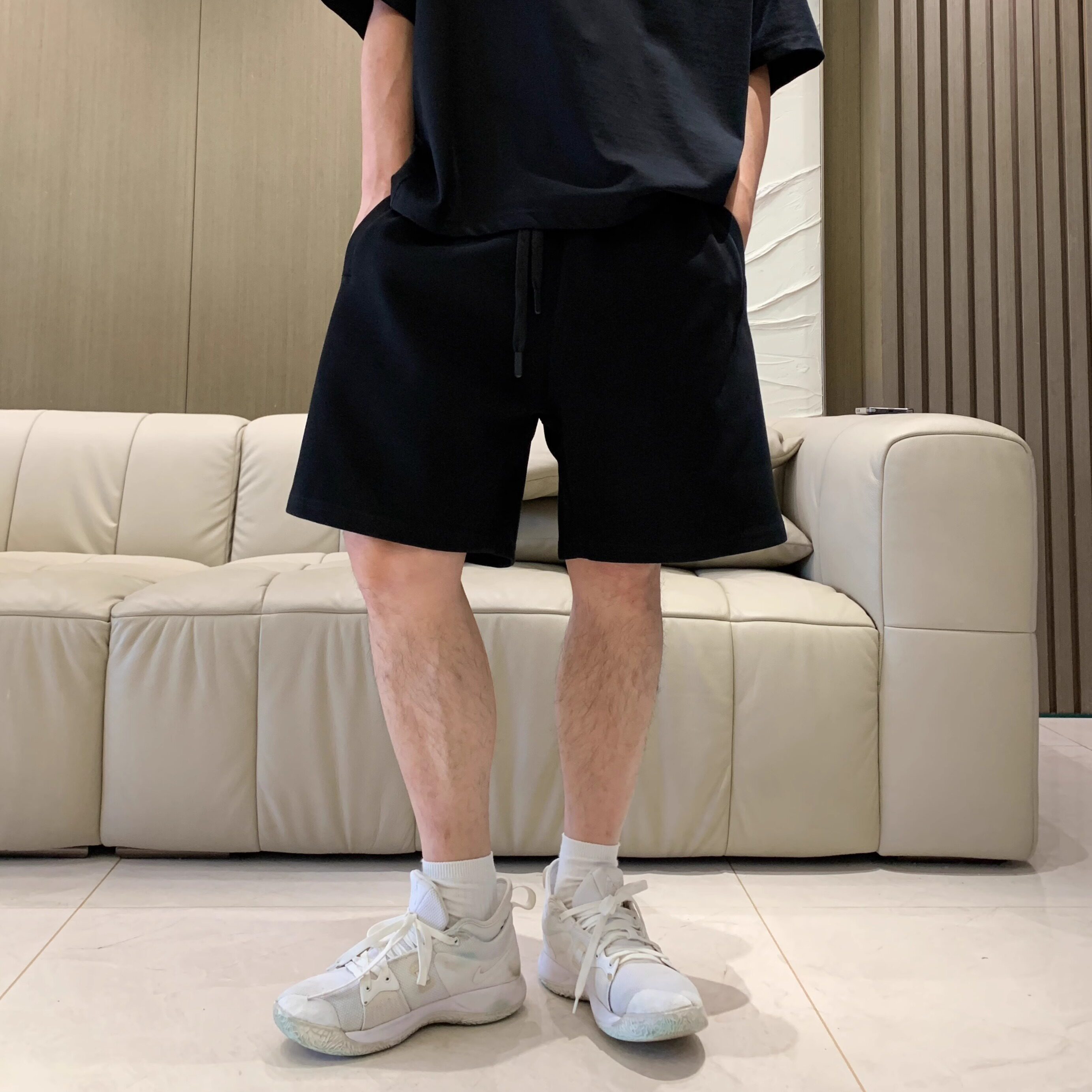 Hello鸡爷 夏季新品500克重磅全面男士短裤立体有型纯色五分裤