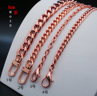 玫瑰金色包包链子 女包金属包包带子百搭不褪色单肩腋下背斜跨带