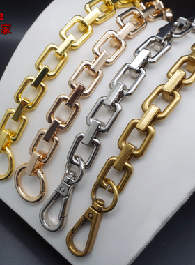高档合金方形链条单买金属包带链子斜挎腋下背手提包带配件装饰链