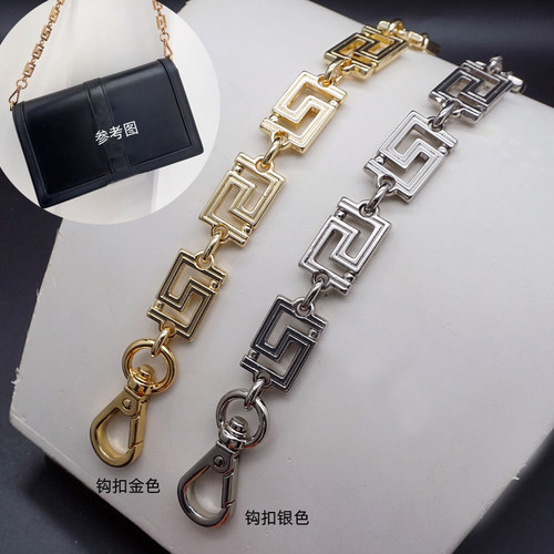 新款已字链高档银色金色包链条包带手提装饰链字腋下背斜跨带