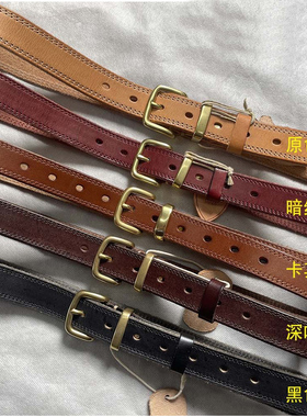 牛皮腰带头层牛皮复古