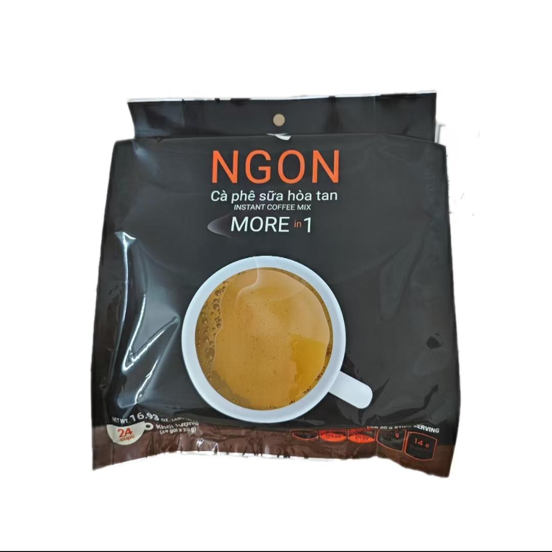 越南特产零食原装进口24杯Ngon480克Q牌三合一速溶咖啡粉2件包邮