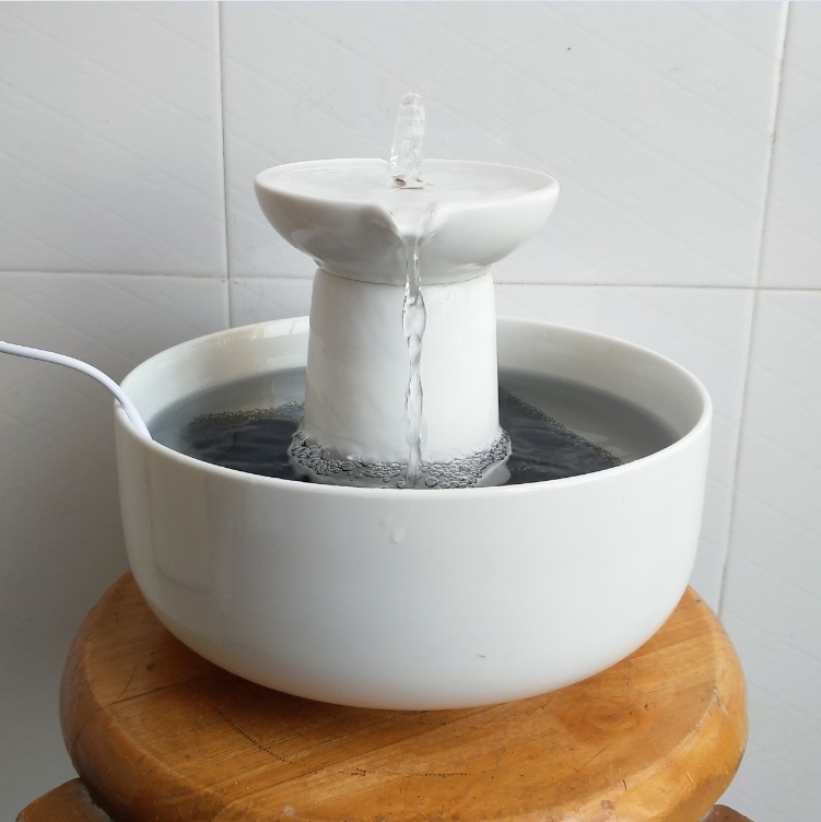 自制diy大容量陶瓷圆盆饮水器