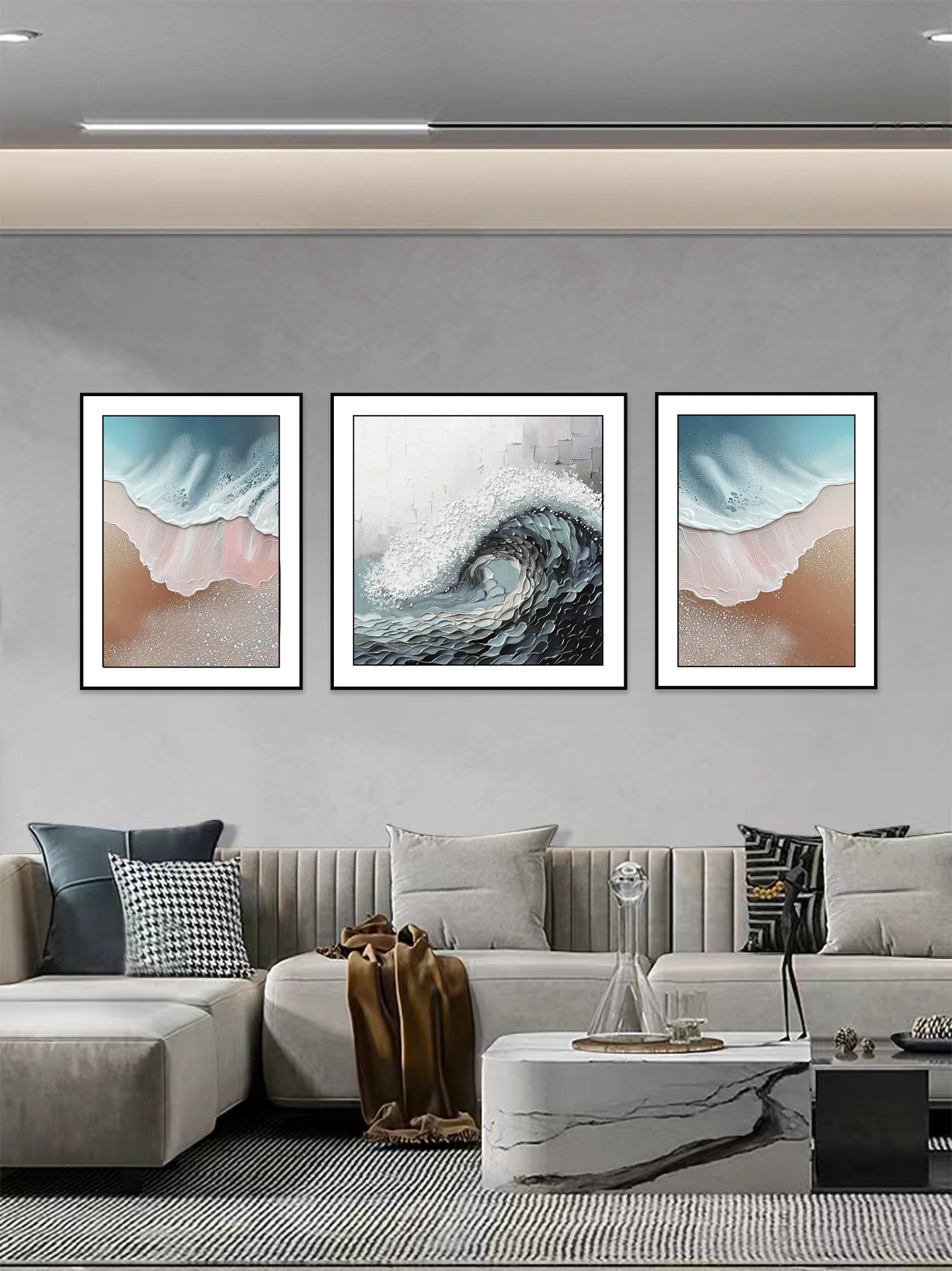 现代简约客厅装饰画卧室立体感玄关入户壁画餐厅沙发背景墙壁挂画