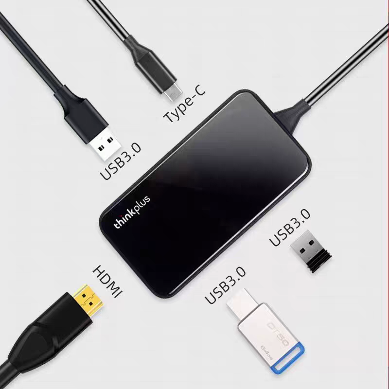 联想USB Type-c多功能HUB便携扩展坞 HDMI高清手机电脑PD供电,电脑硬件/显示器/电脑周边,连接线/航插线/连接器/转换器,淘宝优惠券,粉丝福利购,淘宝优惠卷