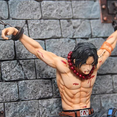 动漫手办 海贼王 gk 囚禁艾斯 监狱 战损名场面 雕像盒装摆件公仔