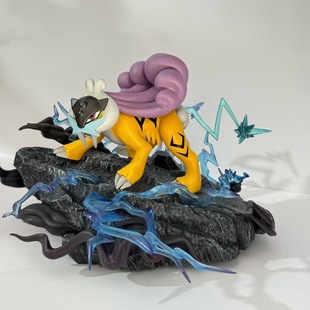 宠物小精灵 GK 三圣兽 雷公 共鸣系列 场景 摆件模型 盒装手办PVC