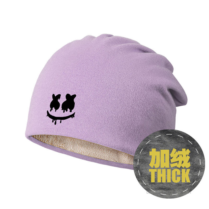 棉花糖marshmello老棉头套哭泣印花棉帽男女帽子秋冬0001设 无界