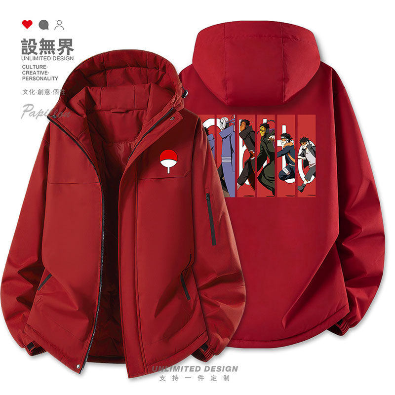 火影忍者宇智波带土晓组织日系加厚棉服男女棉袄外套0002设 无界