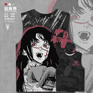 战争恶魔夜砰三鹰朝周边日系二次元速干背心男装女装0018设 无界