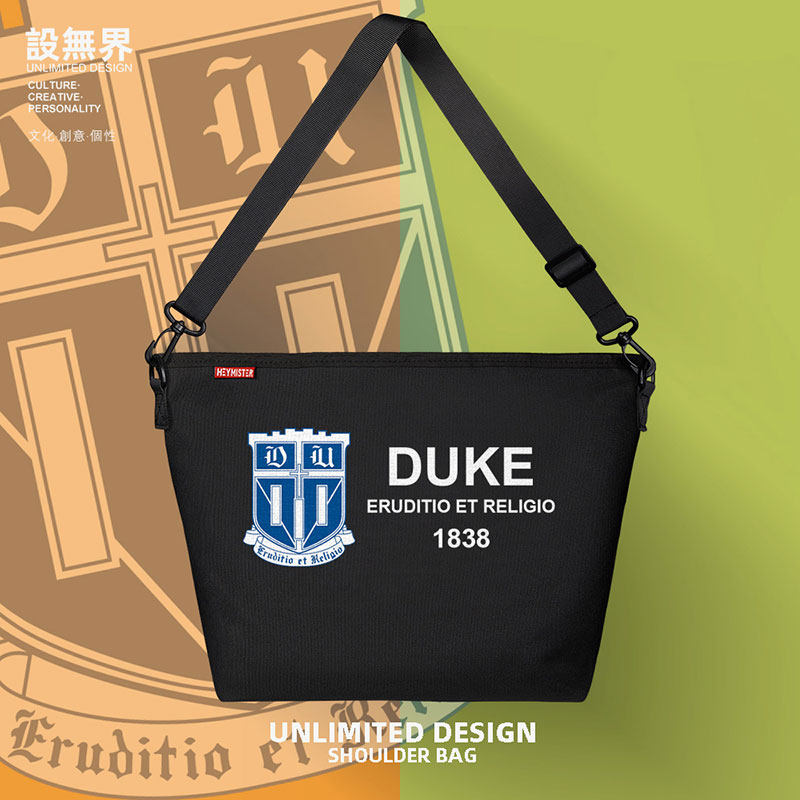 杜克大学duke单肩包小挎包运动包情侣防水定制包包斜挎包设 无界