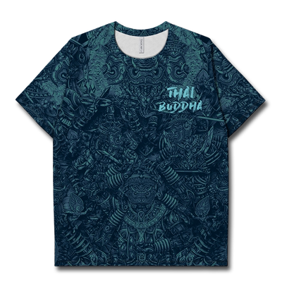 千佛之国泰国佛家浮世绘速干T恤