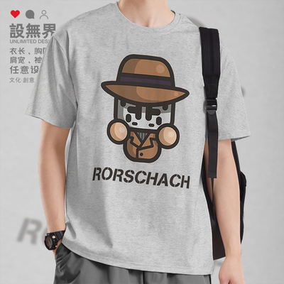 守望者Rorschach短袖男女Q版T恤