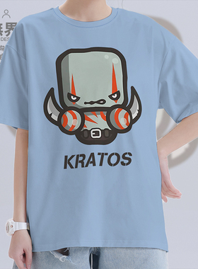 战神奎托斯Kratos斯巴达之魂短袖T恤男女图案游戏周边衣服设 无界