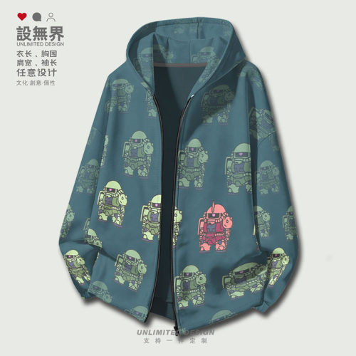 卡通扎古机器人机动战士高达开衫
