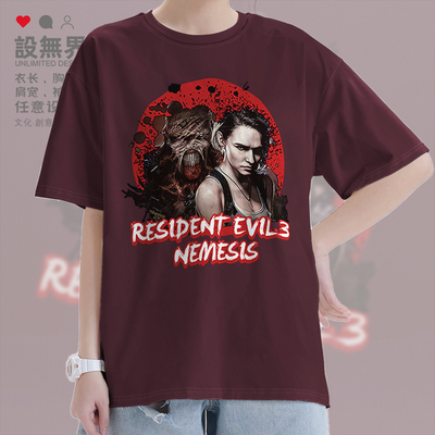 生化危机3追击者吉尔瓦伦短袖T恤