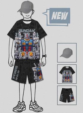 机动战士元祖高达联邦白色恶魔速干T恤男女动漫套装潮0015设 无界