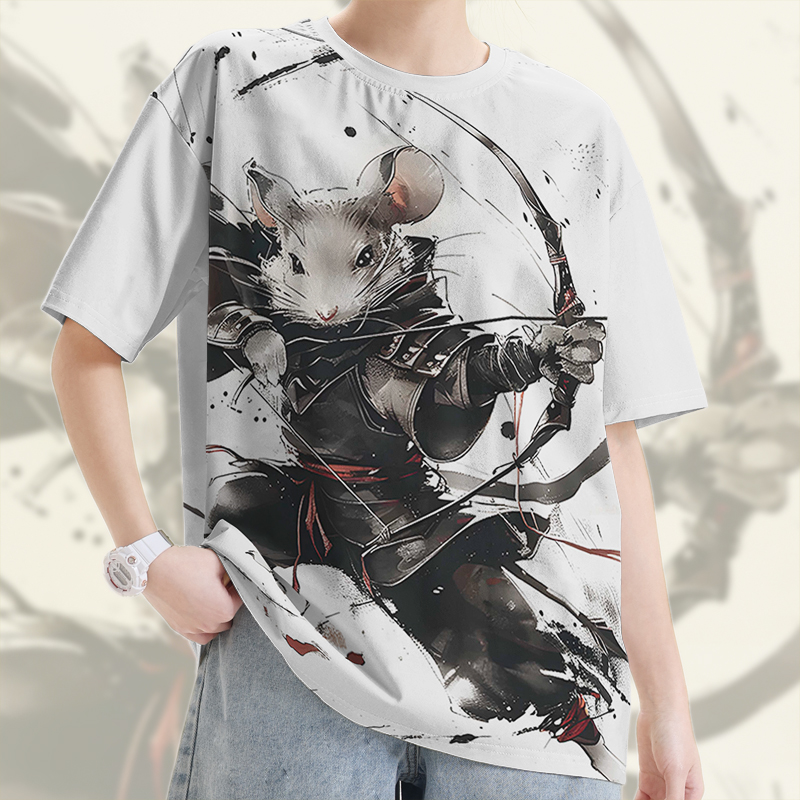 原创国潮属相十二生肖子鼠水T恤