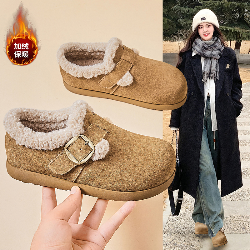 超火爆款加绒保暖大棉勃肯鞋女鞋