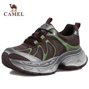 骆驼女鞋春季新款休闲百搭潮鞋厚底舒适运动鞋学生老爹鞋商场同款