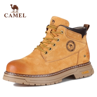 骆驼男鞋秋季新款户外休闲轻质软底潮鞋高邦工装鞋马丁靴商场同款