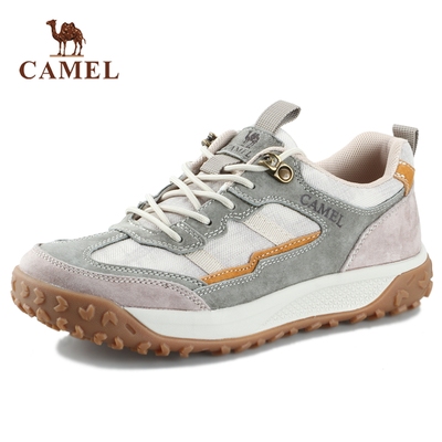 骆驼户外圆头运动休闲鞋软底透气