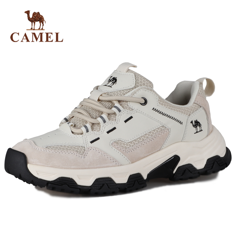 骆驼女鞋秋季新款户外运动休闲鞋圆头轻便防滑耐磨徒步鞋商场同款