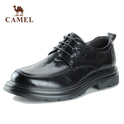 头层牛皮休闲鞋骆驼新款商务正装