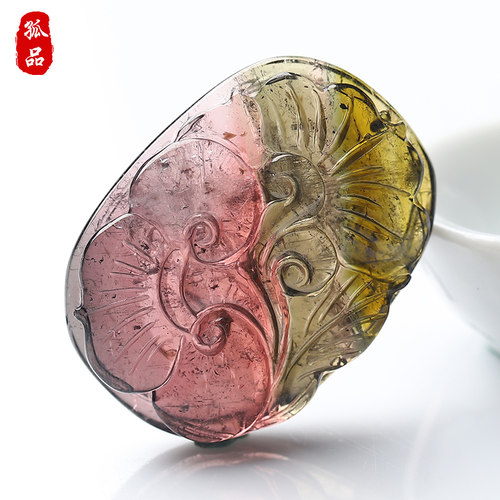 高冰西瓜碧玺吊坠项坠饰品