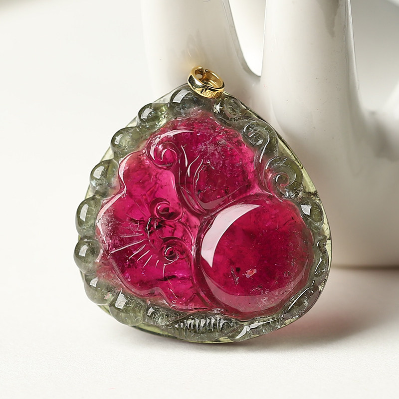 亲宝水晶紫水晶和田玉南碧玺手链