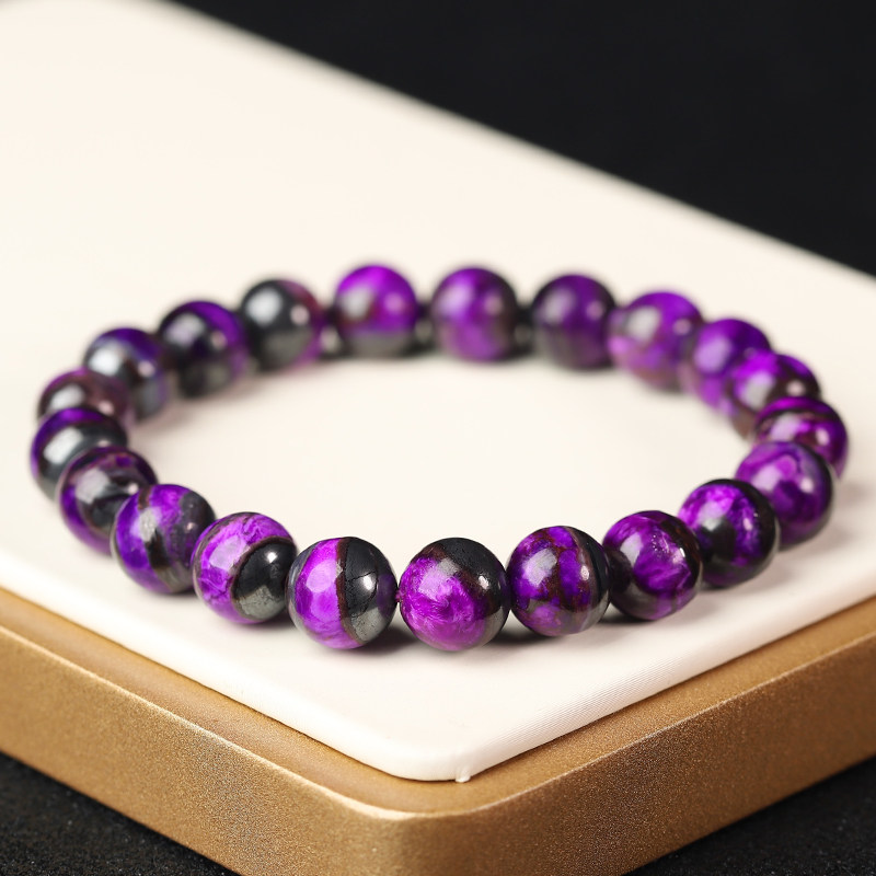 亲宝水晶老料丝绒紫舒俱来手链